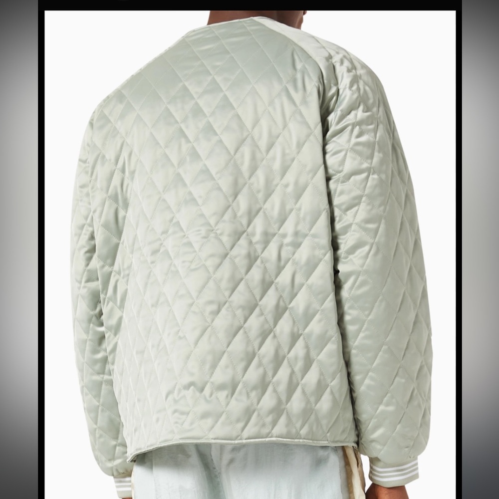 Kith Reversible Quilted Satin Jacket color Seafoam Green size Large - Picture 2 of 8